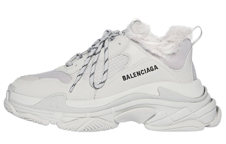 Balenciaga Triple S Fake Fur Grey Women's