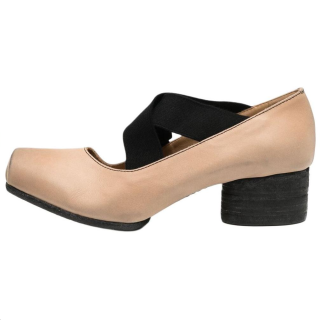 UMA WANG Cow Leather Chunky Heel High Heels Women's Nude