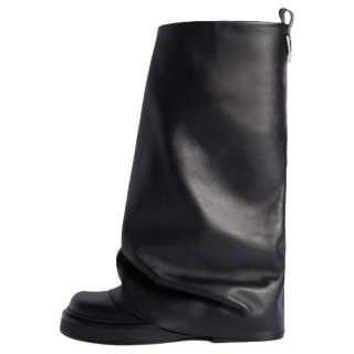 The Attico Robin Leather Knee high Boots Women's Black