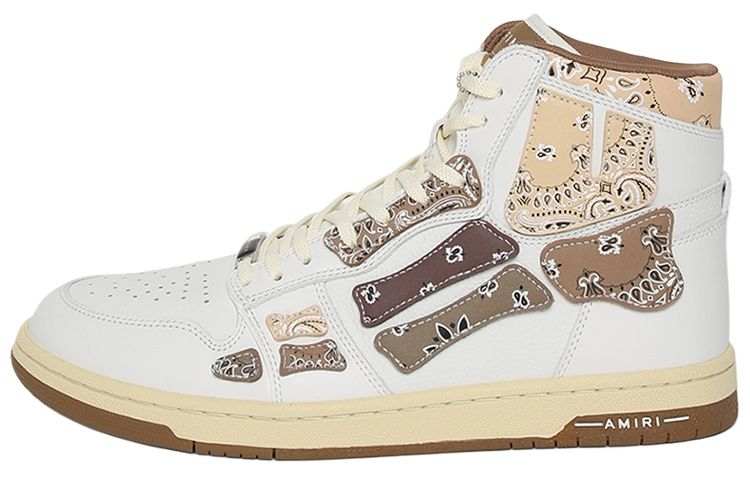 AMIRI AMIRI Skel Top Hi Bandana Brown White