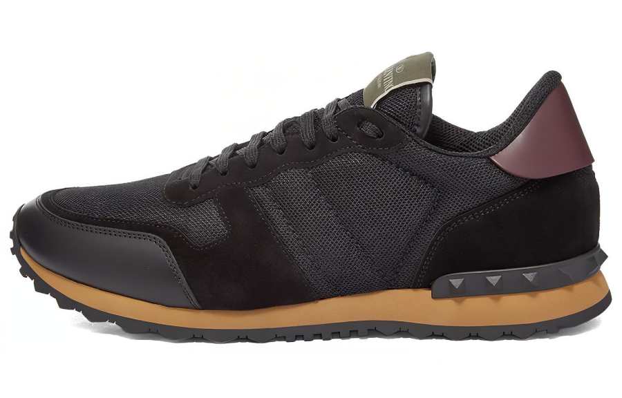 Valentino Rockrunner Mesh Low top Casual Shoes Men's Black