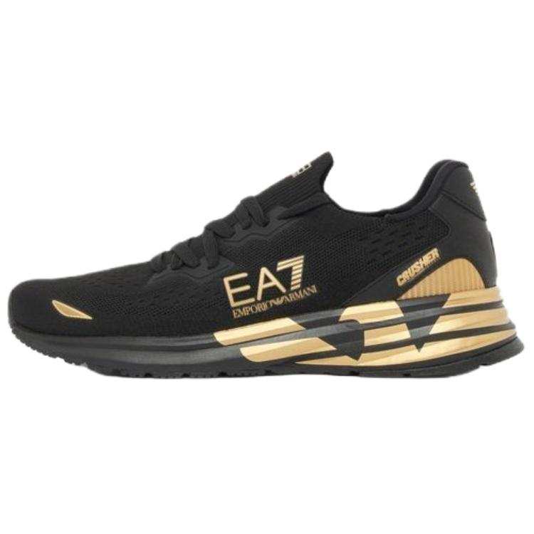 EMPORIO ARMANI EA7 Low top Casual Shoes Unisex Black Gold