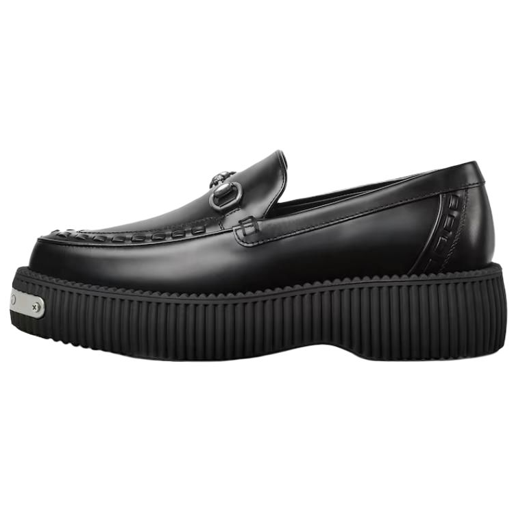 GUCCI Horsebit Leather Loafers 4.5cm Women's Black