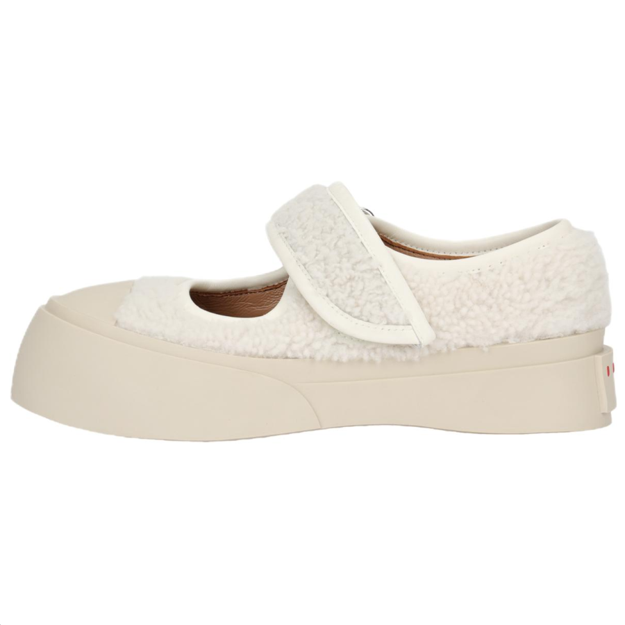 MARNI Pablo Shearling Platform Stylish Skateboarding Shoes Women's White Year Of The Rabbit Limited Edition