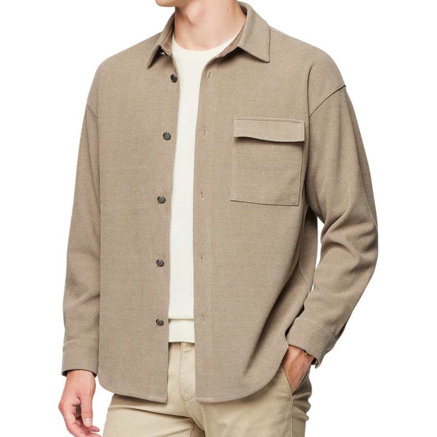 Hodo Shirts Men's Lapel Thickened Workwear