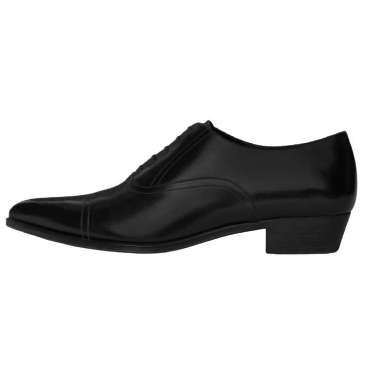 CELINE Jude Cow Leather Casual Shoes Men's Black
