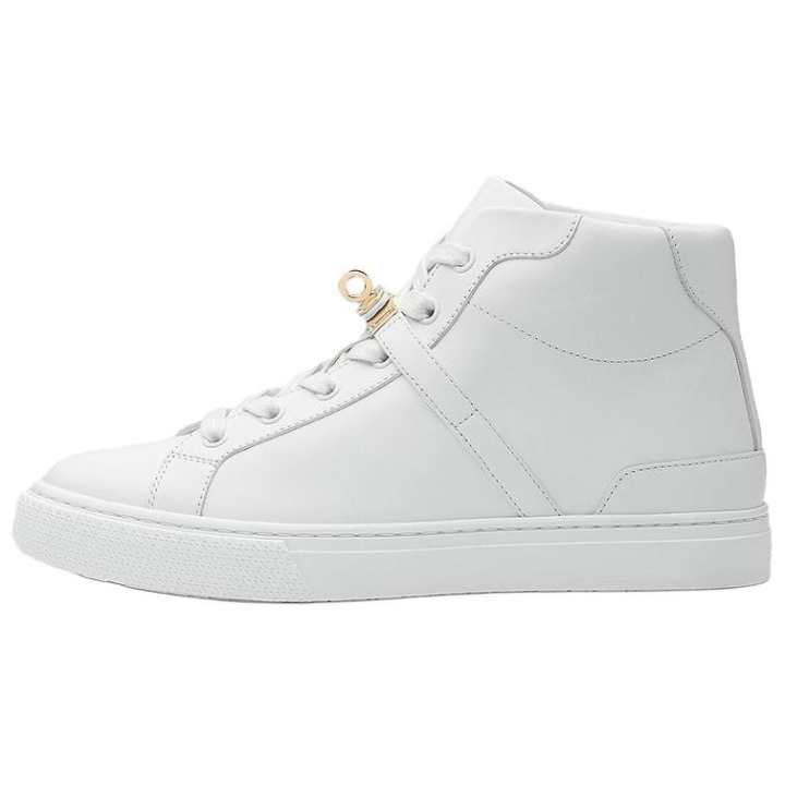 HERMES HERMES Daydream Cow Leather High top Stylish Skateboarding Shoes Women's White