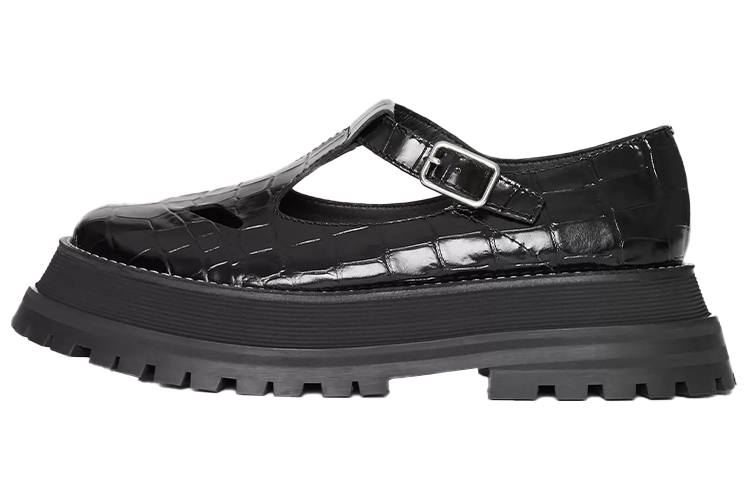 Burberry Platform Mary Jane Shoes Women's Black