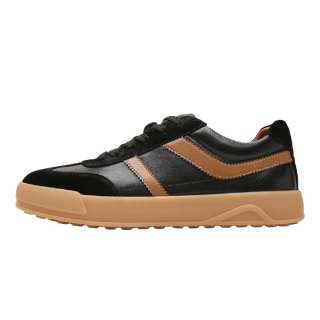 S.T.Dupont S. T.DUPONT Top Grain Cow Leather Low top Skateboard Shoes Men's Black