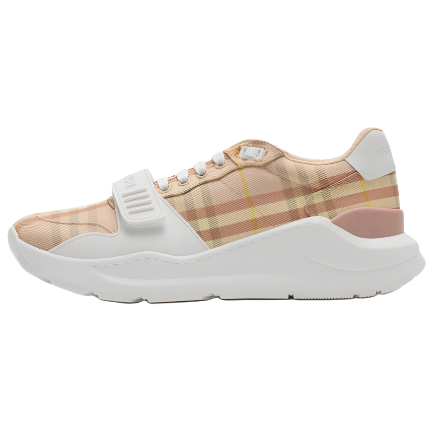 Burberry Check Low top Casual Shoes Women's Beige