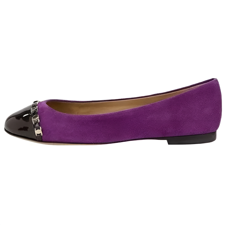 FERRAGAMO Leather Casual Shoes Women's Purple