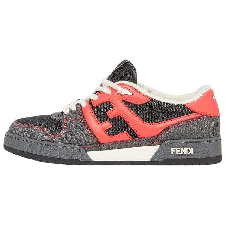 FENDI Match 2023 Spring Festival Limited Edition Collection Denim Low top Stylish Skateboarding Shoes Men's Gray
