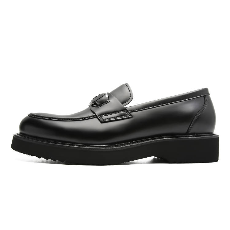 S.T.Dupont S. T.DUPONT Cow Leather Loafers Men's Black