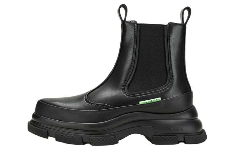 Both Both Gao Eva Pu Short Chelsea Boots 6.5cm Unisex Black