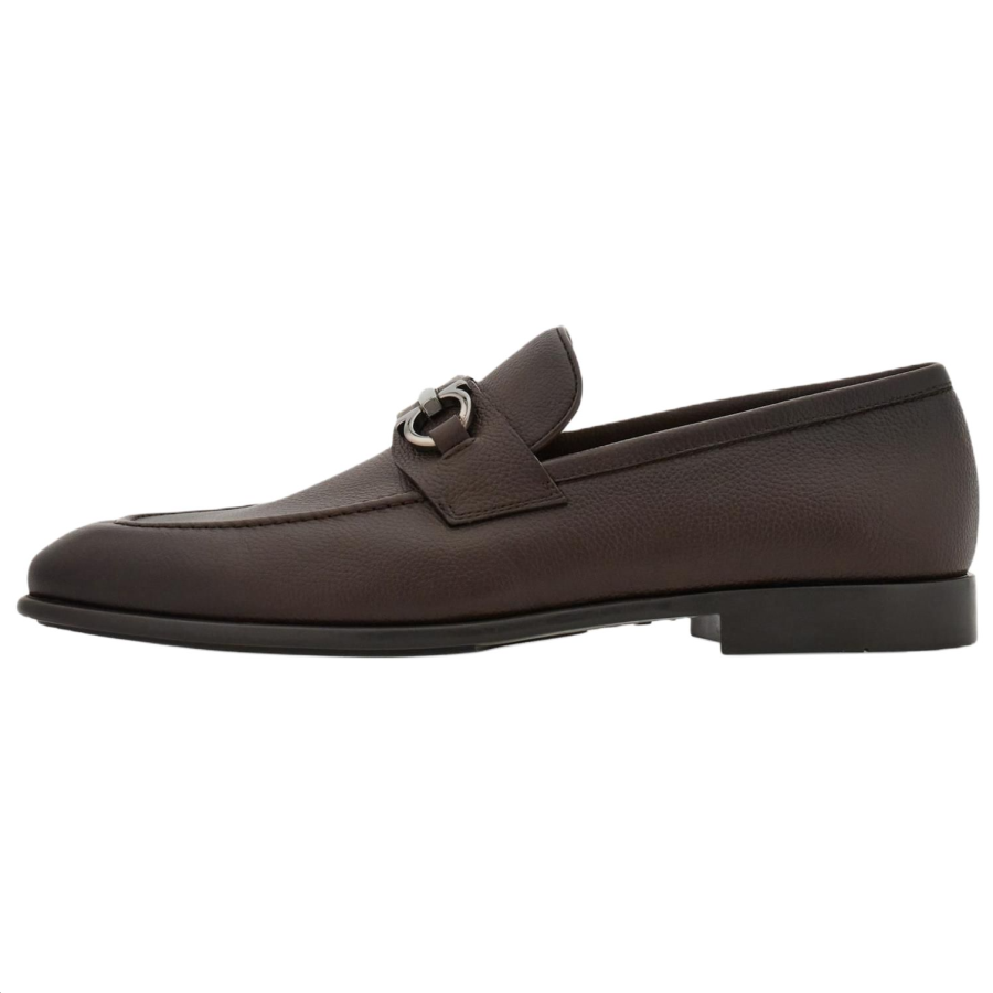 Ferragamo FERRAGAMO Gancini-plaque Leather Loafers