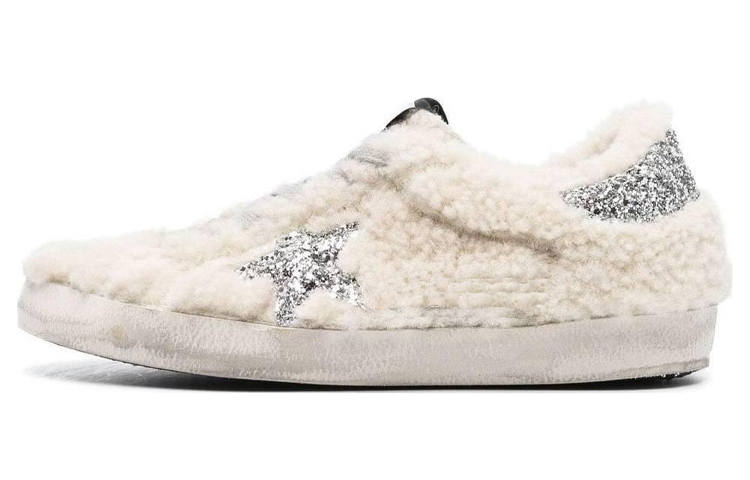 Golden Goose Shearling-panel Glitter Sneakers