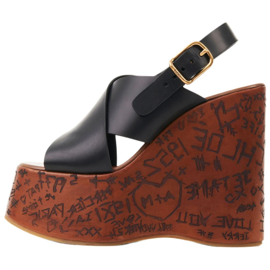 Chloé Chloé Open Toe Wedge Sandals Women's