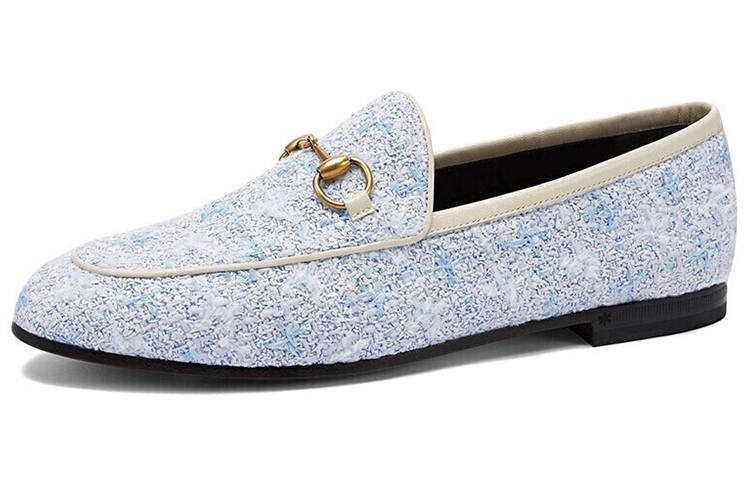 GUCCI Jordaan Flat Shoes Women's Sky Blue