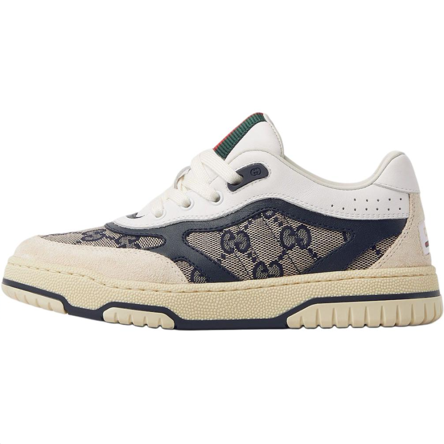 GUCCI Re Web Low top Kids' Skateboarding Shoes 3cm Beige Kids'