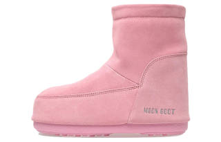 Moon Boot No Lace Suede Boot Pink
