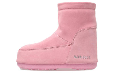 Moon Boot No Lace Suede Boot Pink