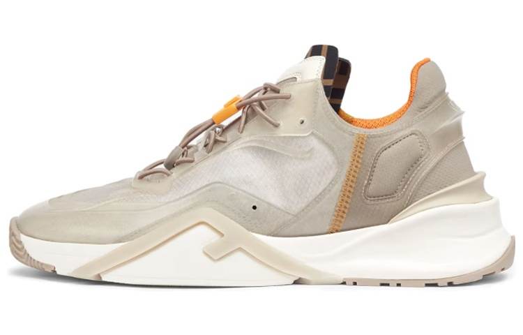FENDI FENDI Runner Low Top Ash Grey/Orange
