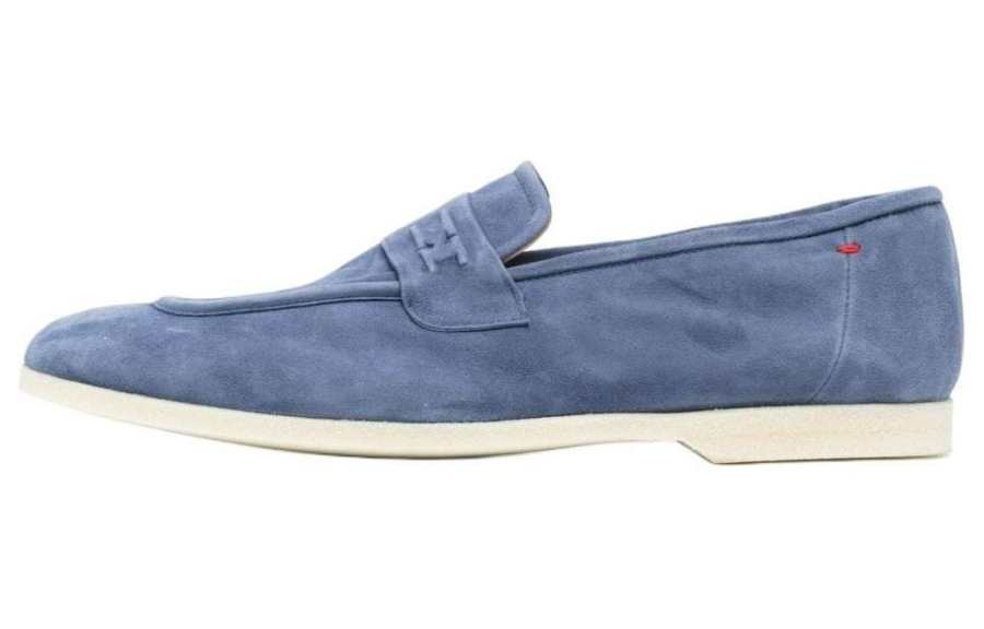 Kiton square-toe suede loafers