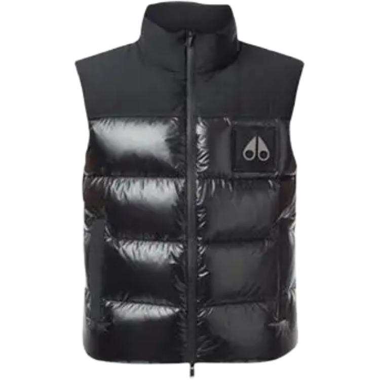 Moose Knuckles Down Vests Unisex Gray Green Stand Collar Moderate Other