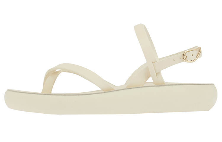 ANCIENT GREEK SANDALS Leather Flat Stylish Sandal Women's Ecru