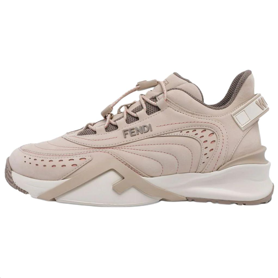 FENDI Flow Suede Low top Casual Shoes Women's Beige