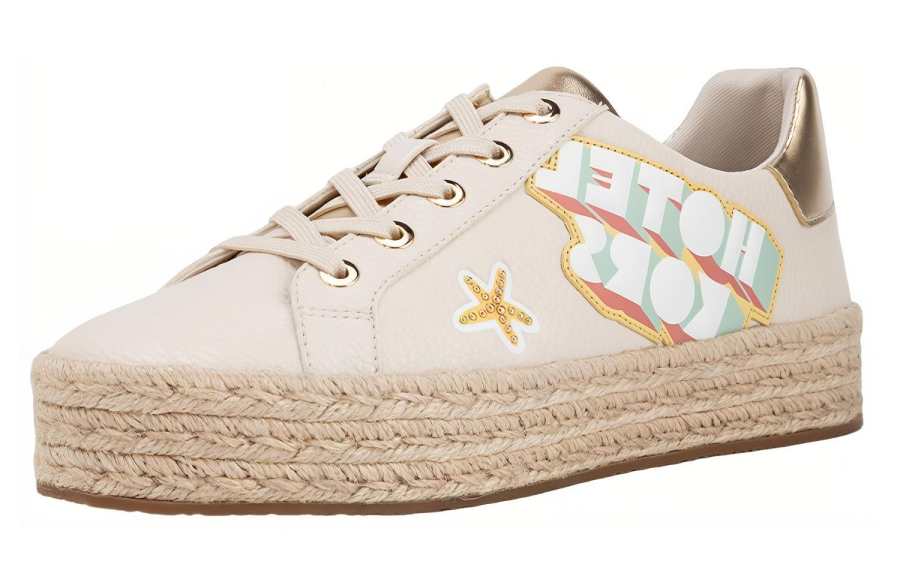 MICHAEL KORS Poppy Stylish Skateboarding Shoes Women's Ecru