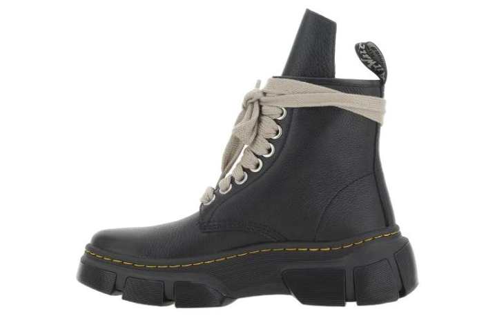 RICK OWENS RICK OWENS /RO Leather Short Combat Boots Men's Black
