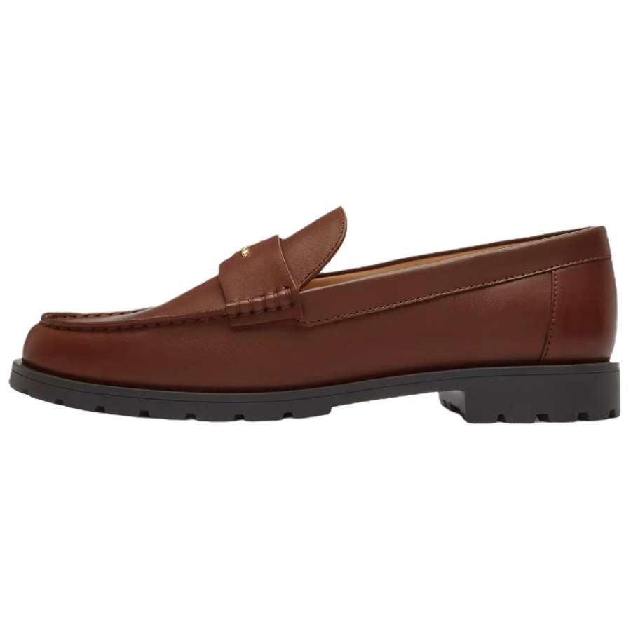 COACH Janie Leather Loafers Women's Brown