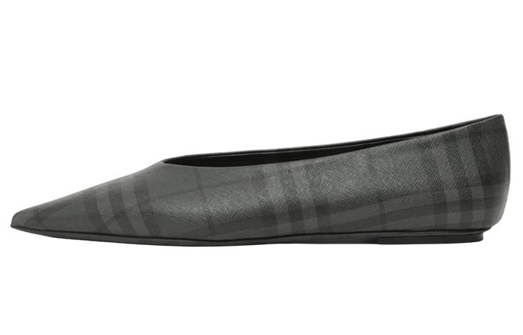 Burberry Madelina Ballet Flat Gray Check Women's
