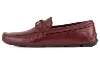 GIORGIO ARMANI ARMANI Leather Loafers Men's Dark Red