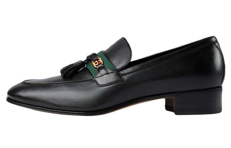 GUCCI GUCCI Interlocking Leather Loafers 3.5cm Men's