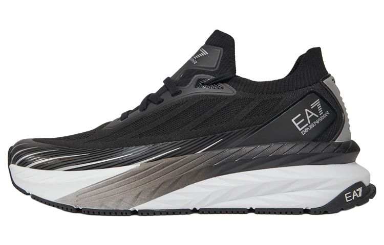 EMPORIO ARMANI EA7 Low top Casual Shoes Unisex Black Silver