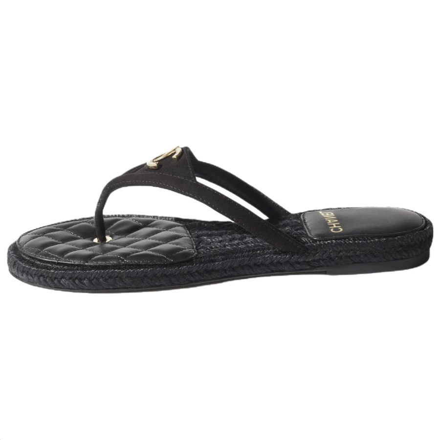 CHANEL CHANEL Coco Flip Flops Women's Black
