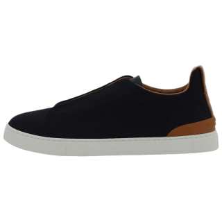 Ermenegildo Zegna Triple Stitch Low top Skateboard Shoes Men's Black