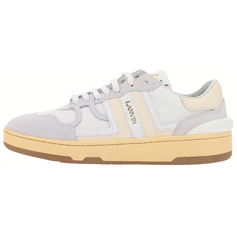 Lanvin Clay Low top Skateboard Shoes Women's Ecru Gray