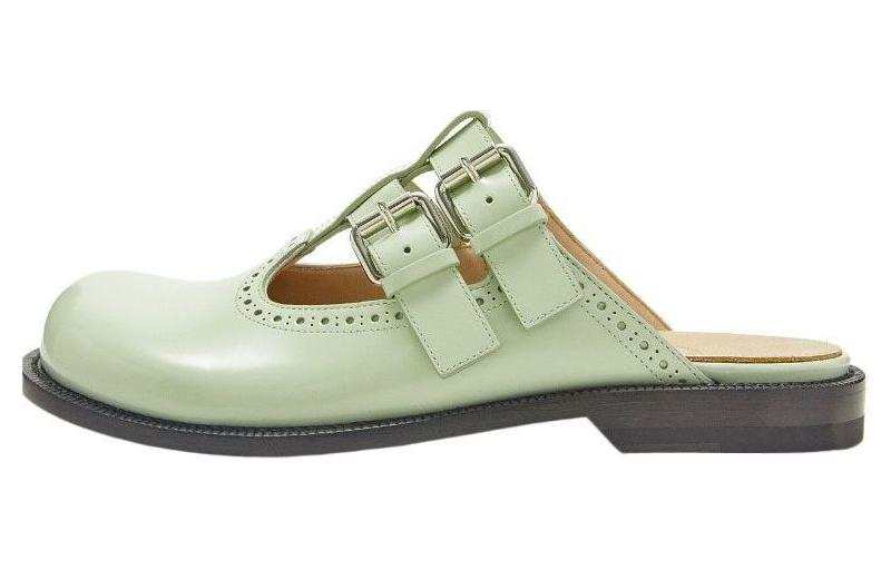 LOEWE Campo Rubber Sole Closed Toe Slippers Women's Green