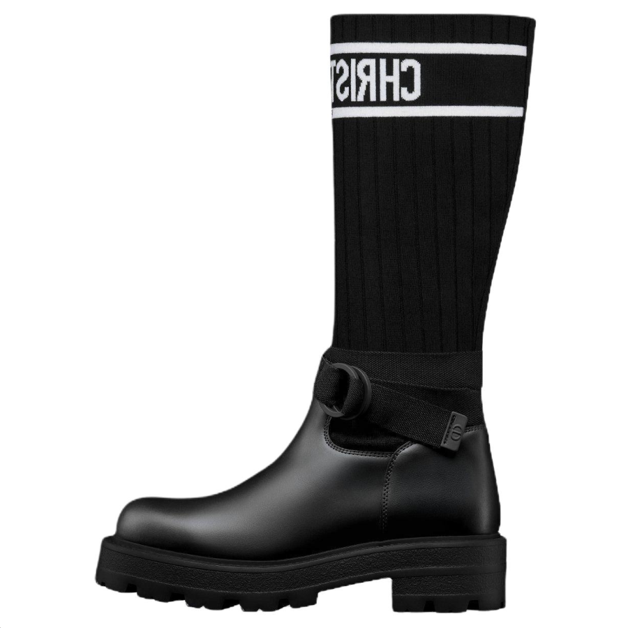 DIOR DIOR D Major Knee high Boots 4.5cm Women's Black