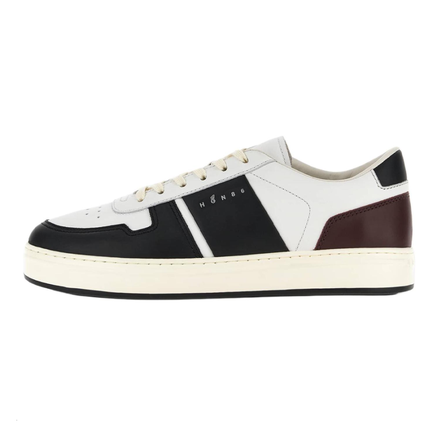 HOGAN H TV Leather Low top Skateboard Shoes Men's Black