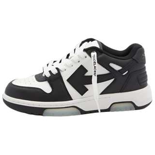 OFF-WHITE OFF WHITE Out Of Office Leather Low top Skateboard Shoes Men's Black White