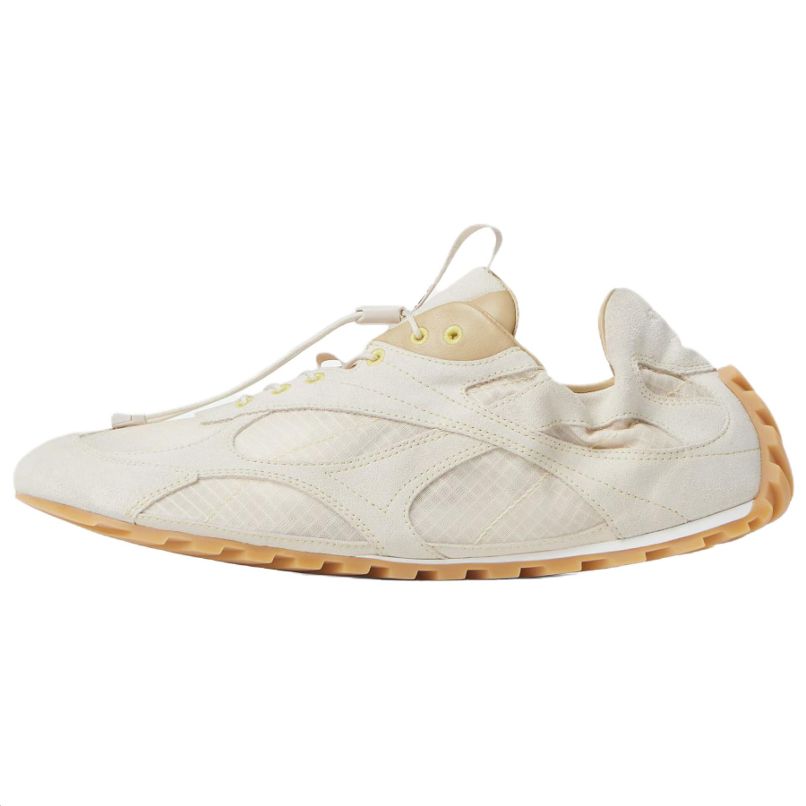 Bottega Veneta Orbit Flash Low top Casual Shoes Men's Grass Yellow & Rock Mist Beige