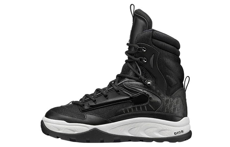 DIOR DIOR Snow Leather Lace Up Ankle Boots Men's Black