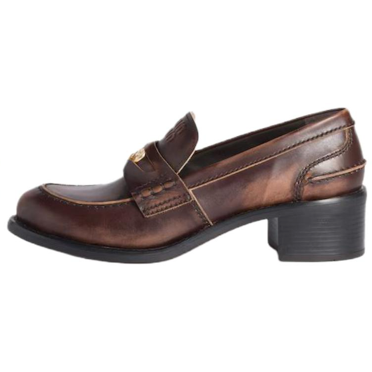 MIU MIU Deco Loafers 5CM Women's Ebony