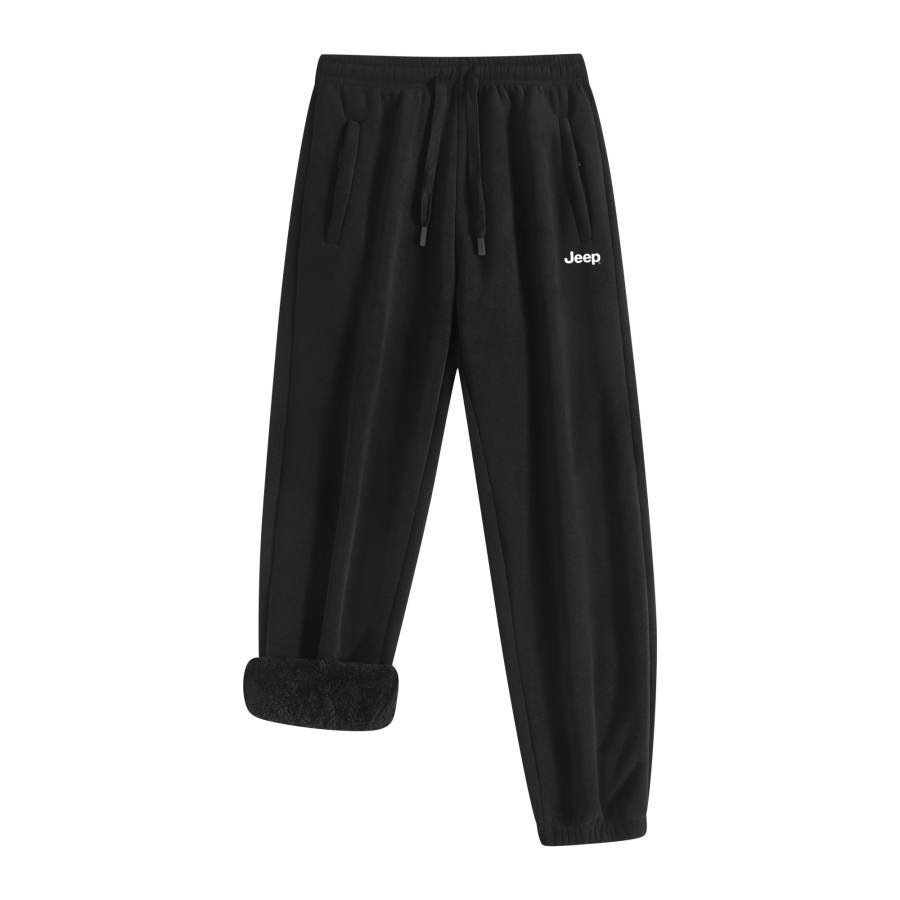Jeep Casual Pants Unisex Thickened And Fleece Lined Cuffed Pants