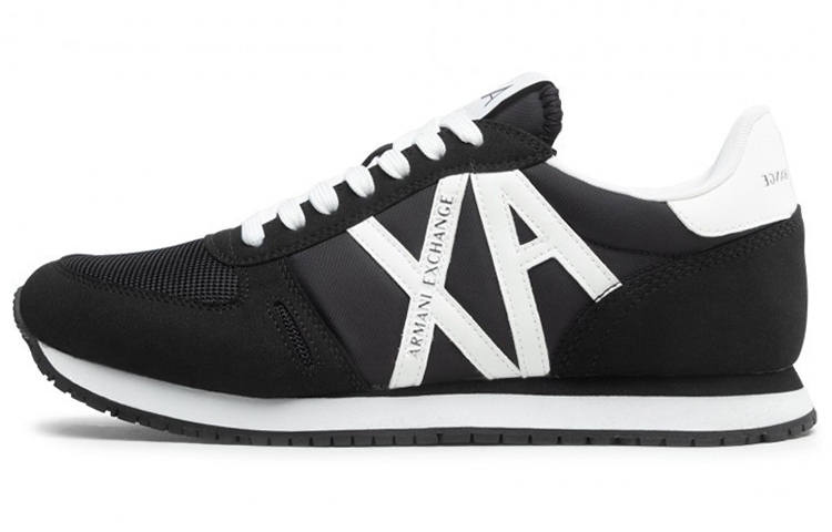 ARMANI EXCHANGE ARMANI EXCHANGEAE Lace Up Low top Sports Casual Shoes Men's Black