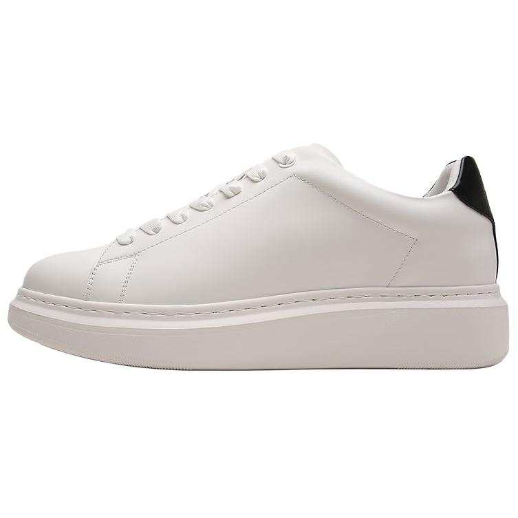 S.T.Dupont S. T.DUPONT Cow Leather Low top Skateboard Shoes Men's White Black